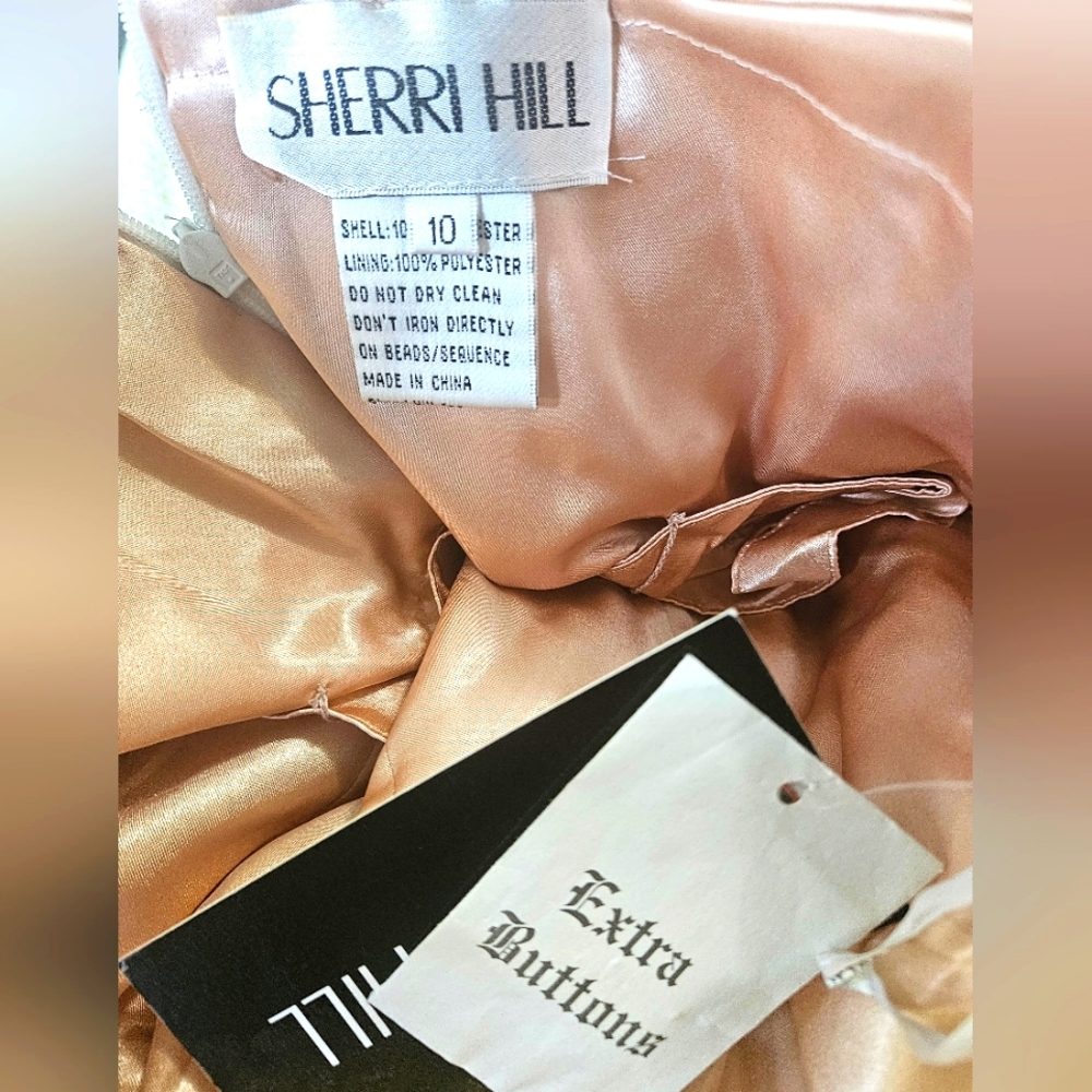 Sherri Hill Light Pink Strapless Ruched Gown - Picture 5 of 6